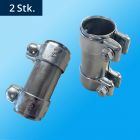 Morsetto doppio 45x125 mm - Interno ⌀ 45,00 mm Esterno ⌀ 49,50 mm Lunghezza 125,00 mm