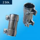 Morsetto doppio 48x125 mm - Interno ⌀ 48,00 mm Esterno ⌀ 52,30 mm Lunghezza 125,00 mm