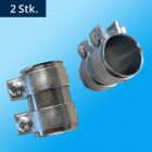 Morsetto doppio 56x95 mm - Interno ⌀ 56,00 mm Esterno ⌀ 60,50 mm Lunghezza 95,00 mm