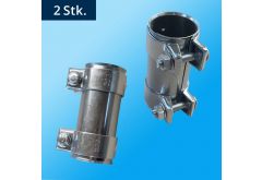 Morsetto doppio 48x125 mm - Interno ⌀ 48,00 mm Esterno ⌀ 52,30 mm Lunghezza 125,00 mm
