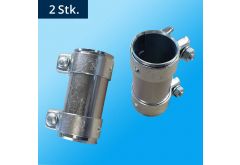 Morsetto doppio 50x125 mm - Interno ⌀ 50,00 mm Esterno ⌀ 54,50 mm Lunghezza 125,00 mm