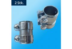 Morsetto doppio 50x90 mm - Interno ⌀ 50,00 mm Esterno ⌀ 54,50 mm Lunghezza 90,00 mm