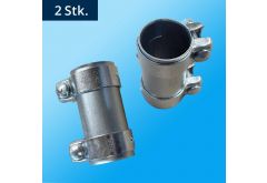 Morsetto doppio 55x125 mm - Interno ⌀ 55,00 mm Esterno ⌀ 59,50 mm Lunghezza 125,00 mm