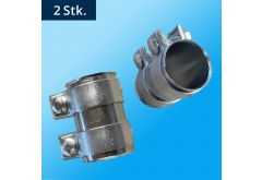 Morsetto doppio 56x95 mm - Interno ⌀ 56,00 mm Esterno ⌀ 60,50 mm Lunghezza 95,00 mm